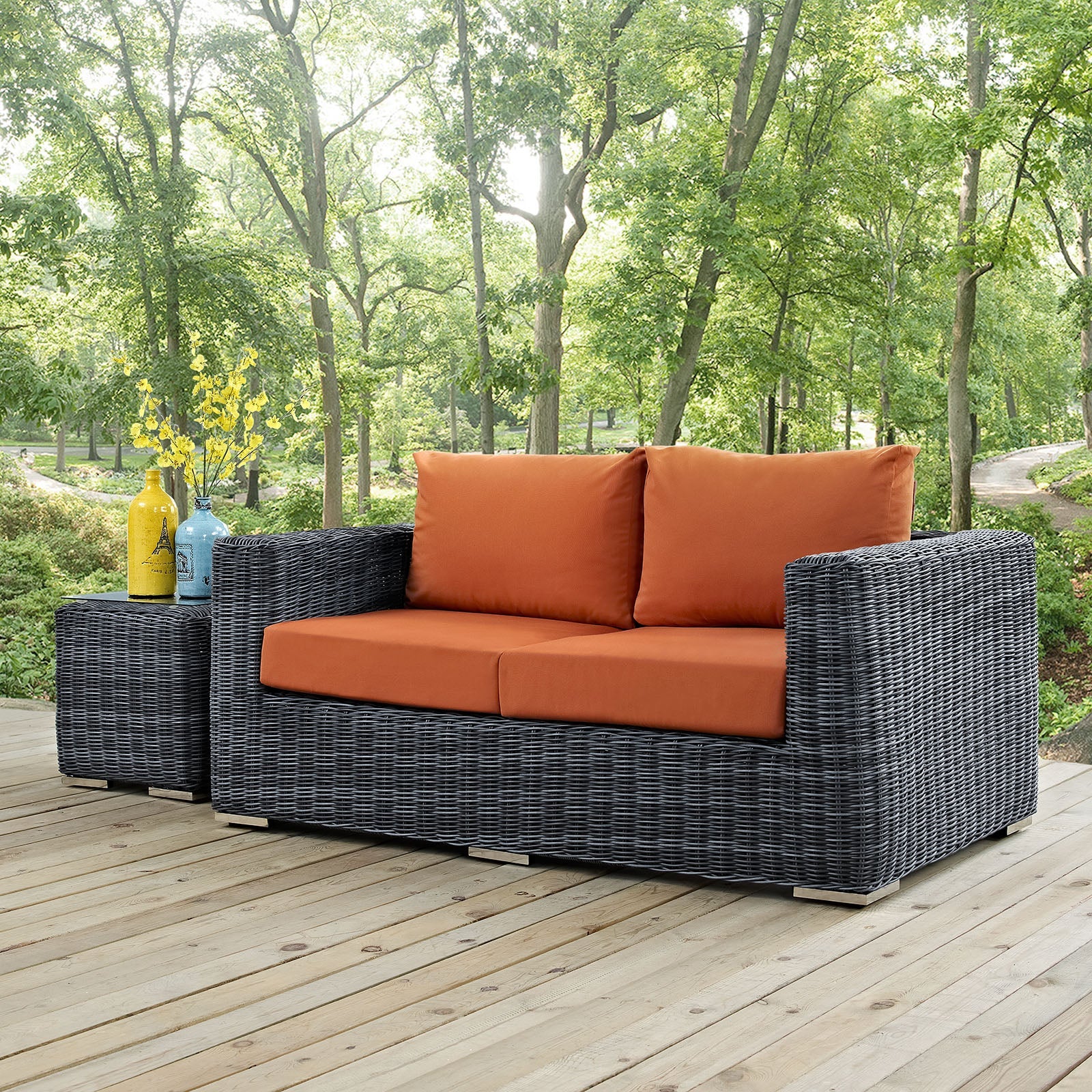 Summon Outdoor Patio Sunbrella¨ Loveseat by Modway