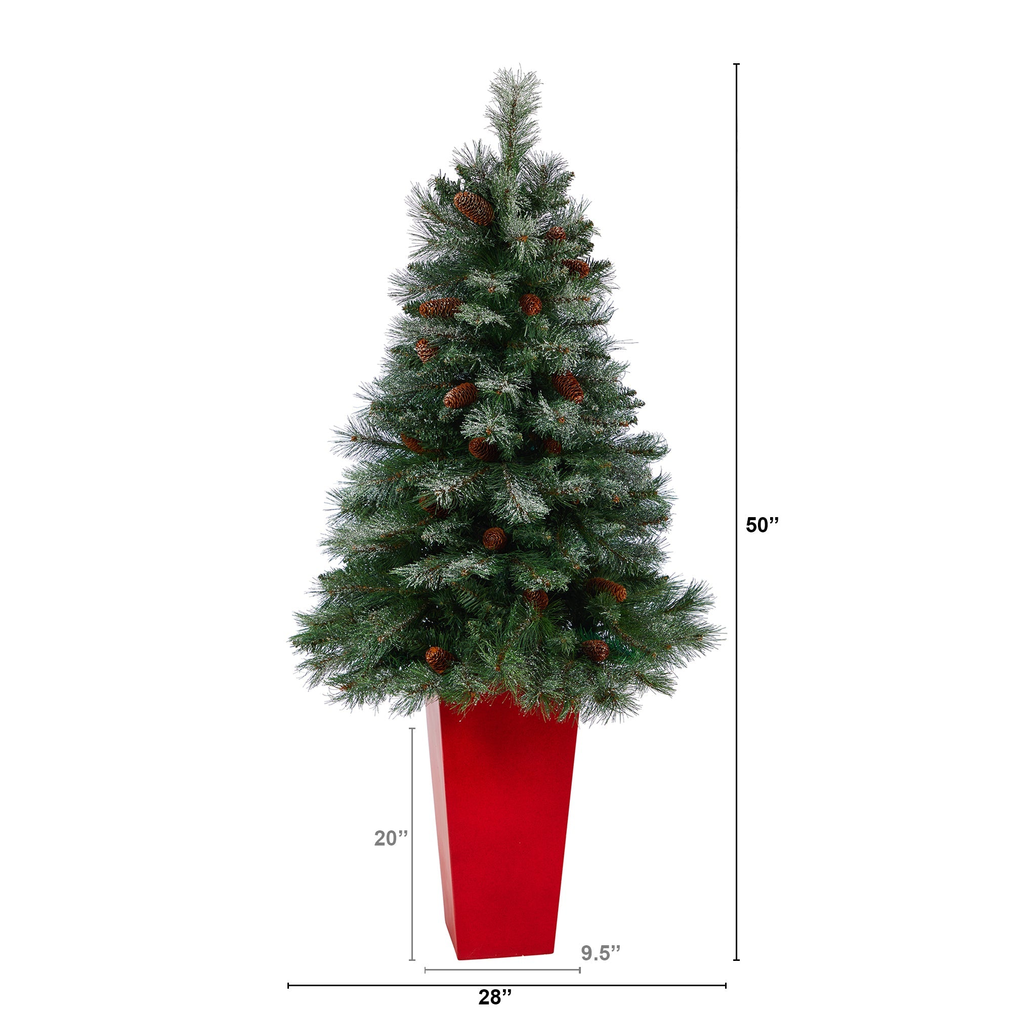 55' Snowed French Alps Mountain Pine Artificial Christmas Tree w/ 237 Bendable