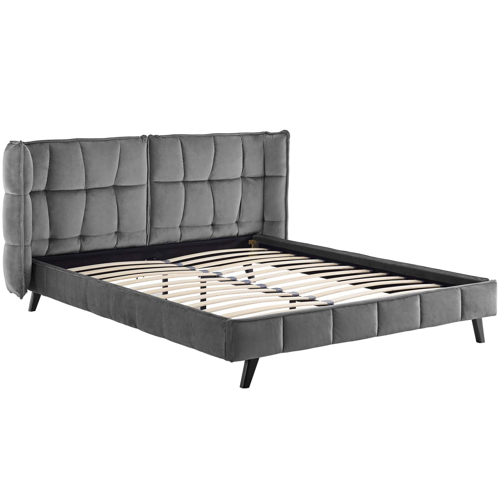 Makenna Performance Velvet Queen Platform Bed by Modway