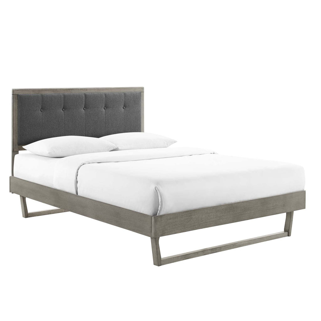 Willow Wood Queen Platform Bed With Angular Frame by Modway