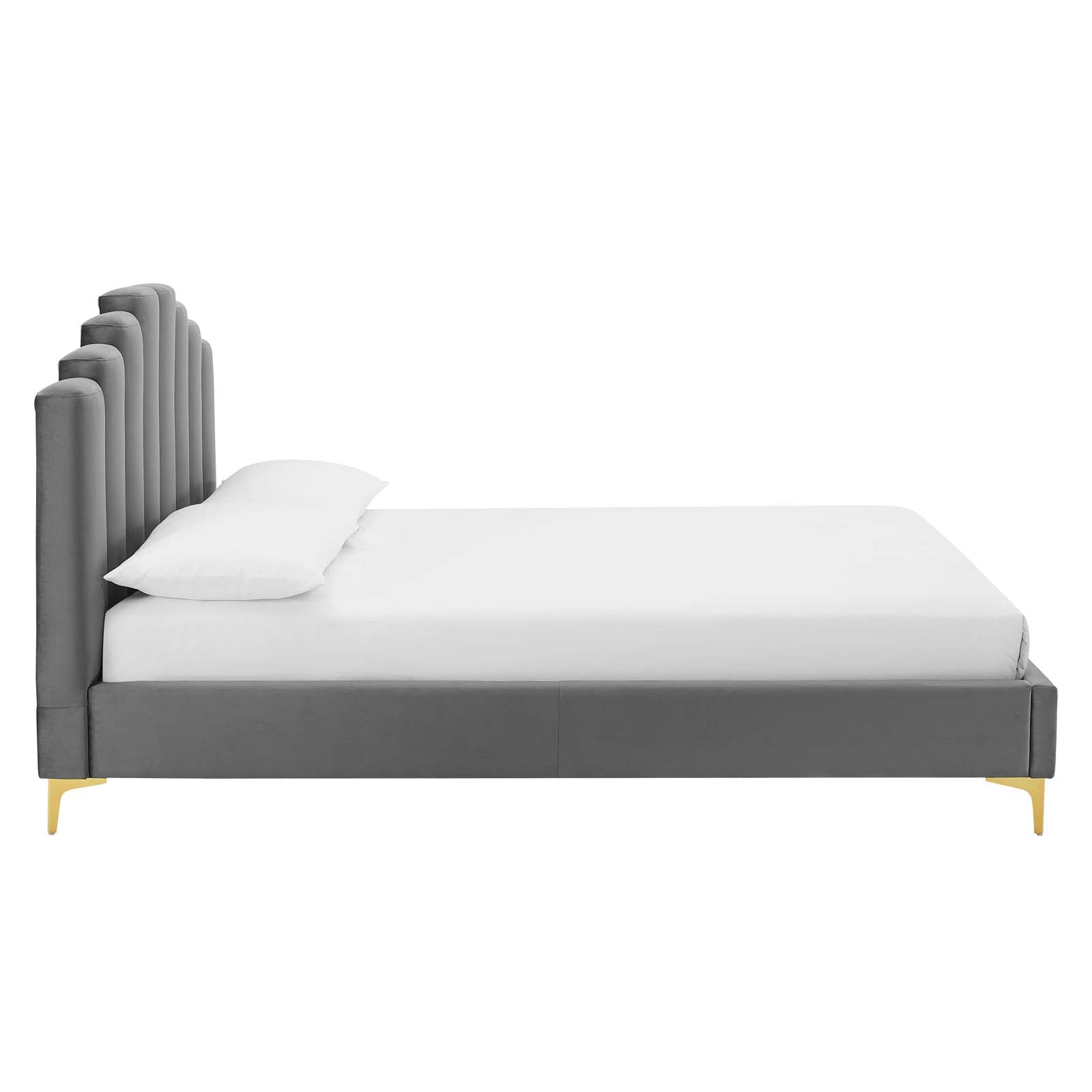 Olivia Performance Velvet Queen Platform Bed by Modway
