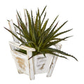 11"  Aloe Succulent Artificial Plant in Chair Planter