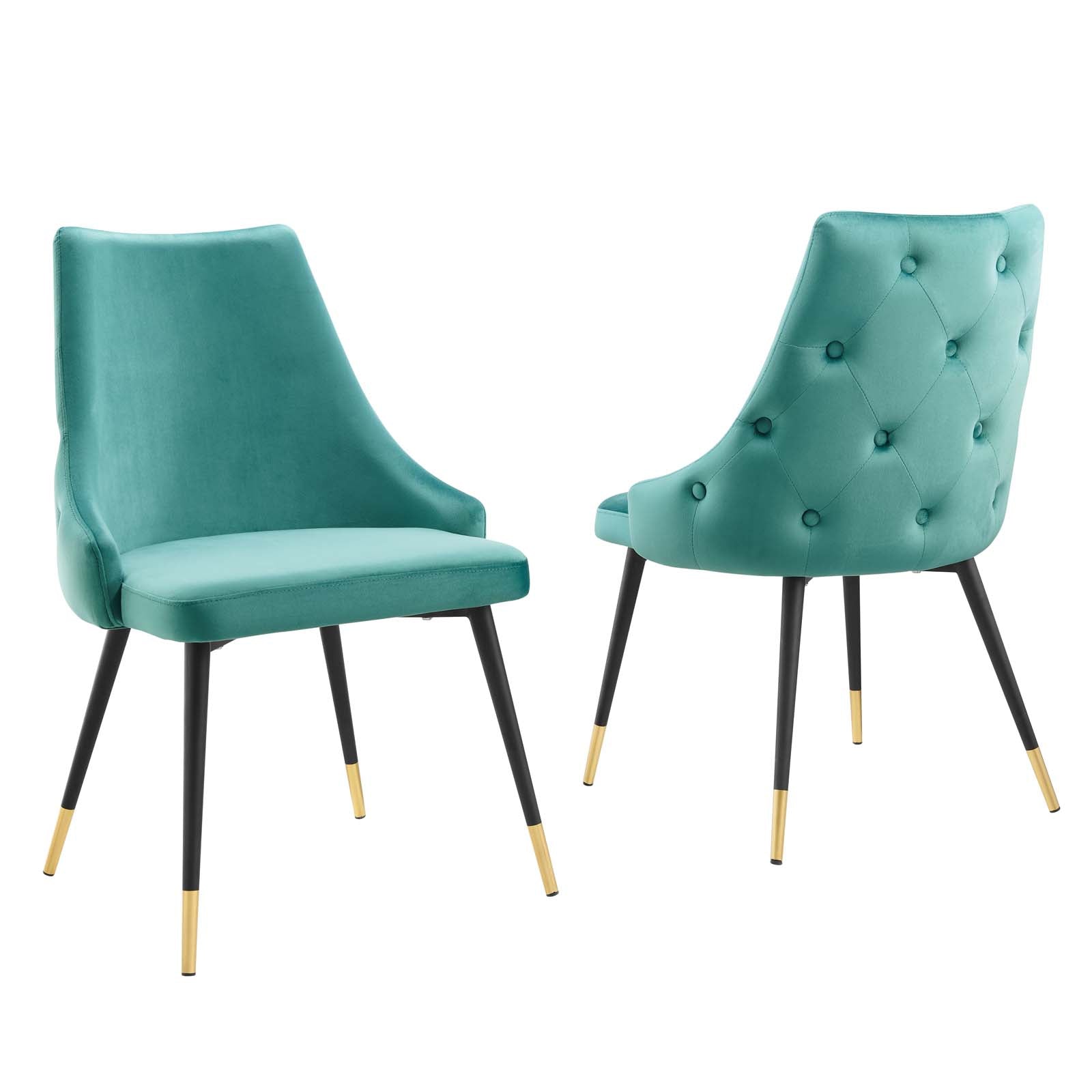 Adorn Performance Velvet Dining Side Chair Set of 2 by Modway