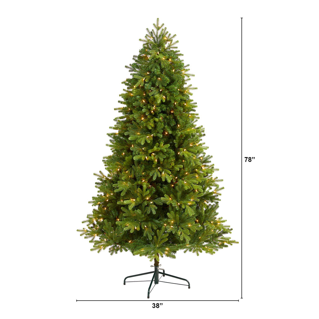 6.5' Washington Fir Artificial Christmas Tree with 400 Clear Lights
