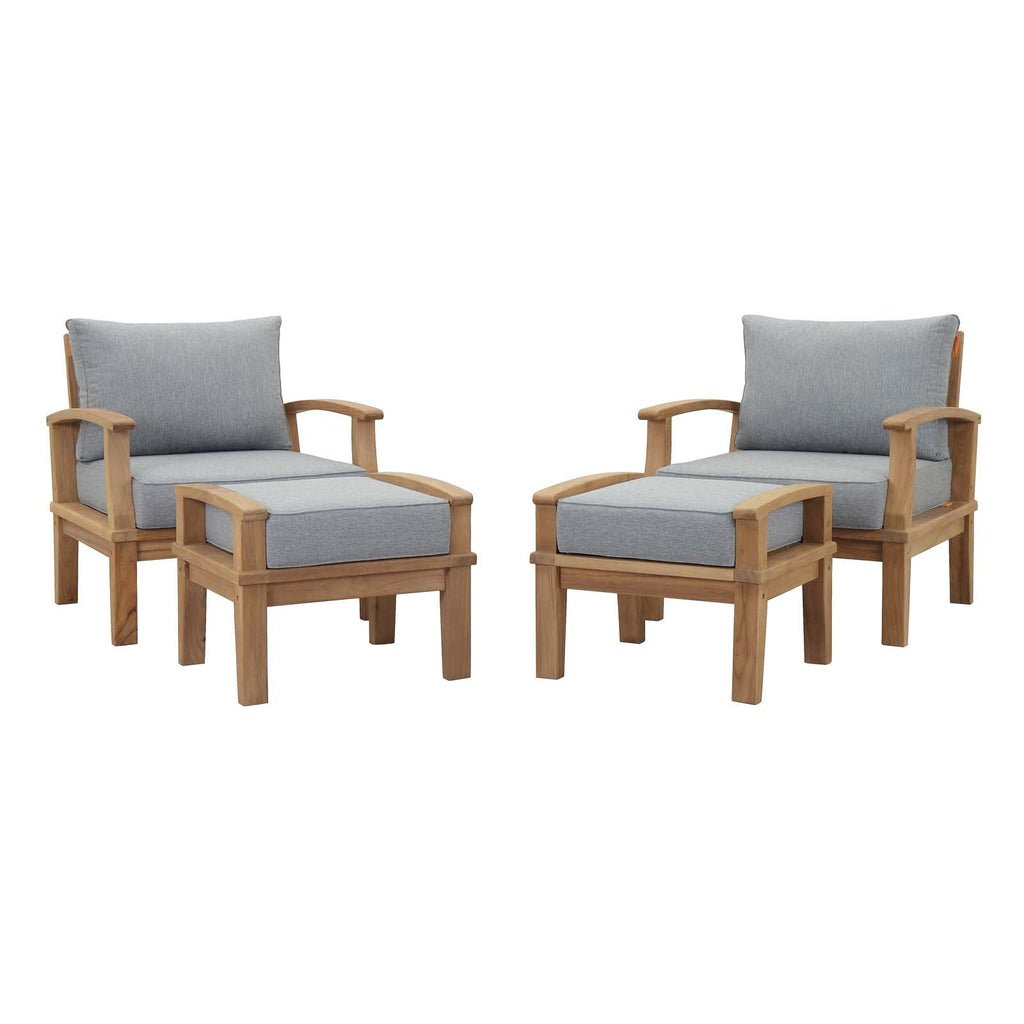 Marina 4 Piece Outdoor Patio Teak Set by Modway