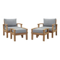 Marina 4 Piece Outdoor Patio Teak Set by Modway