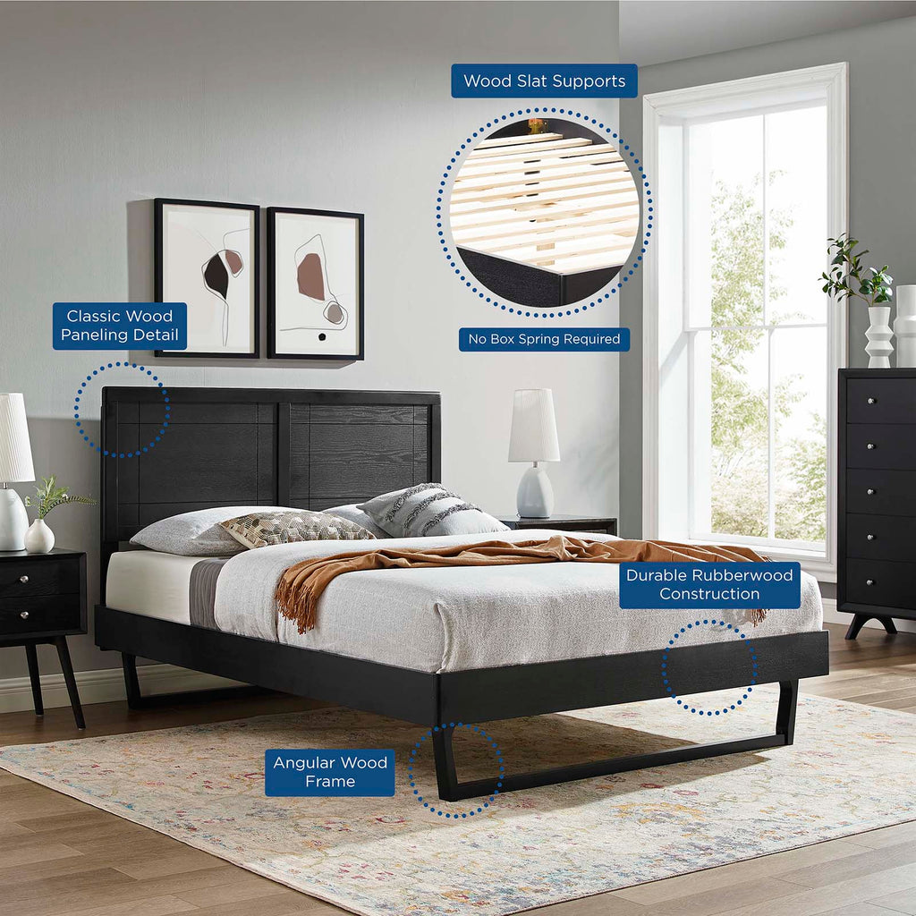 Marlee Wood Full Platform Bed With Angular Frame by Modway