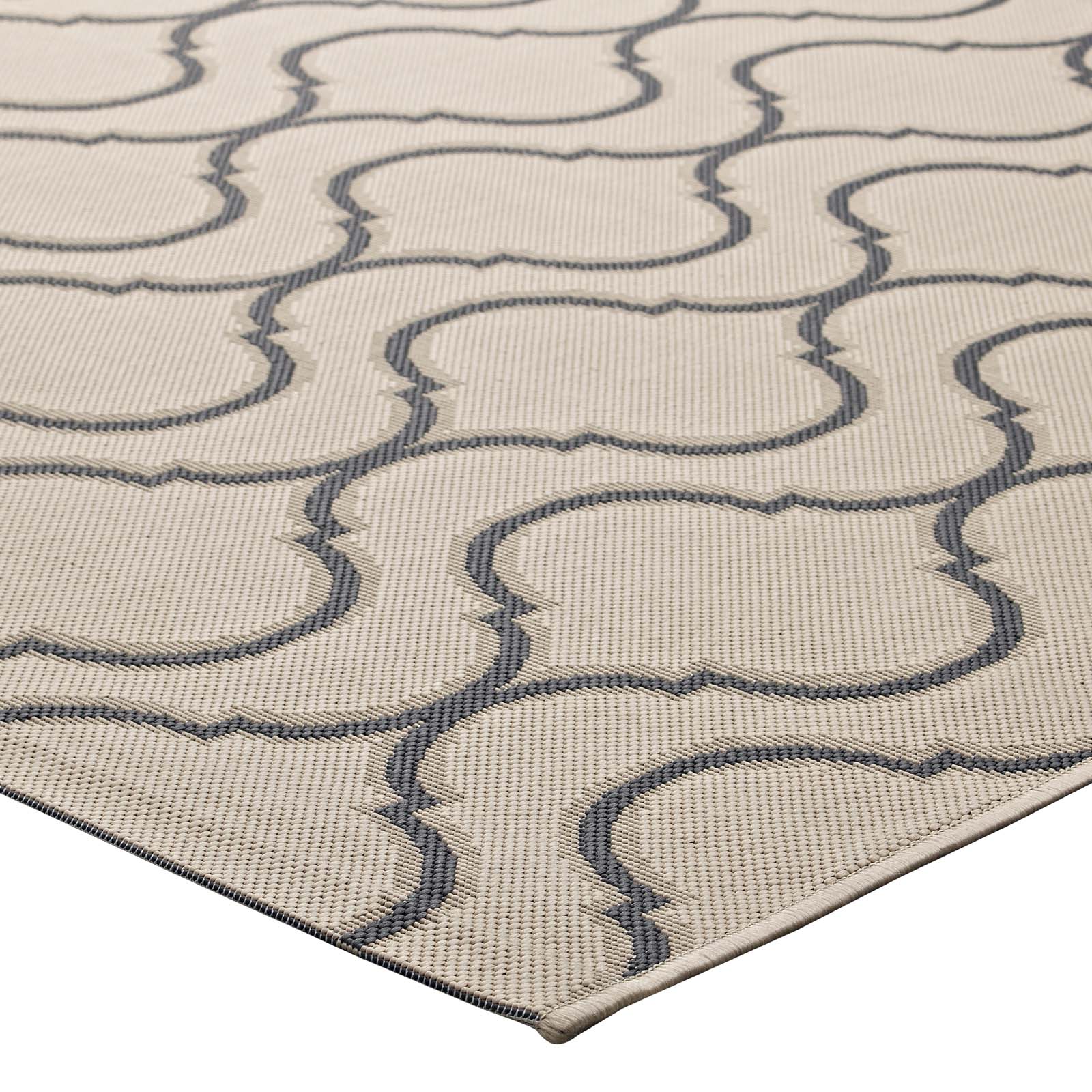 Linza Wave Abstract Trellis Indoor and Outdoor 5x8 Area Rug by Modway