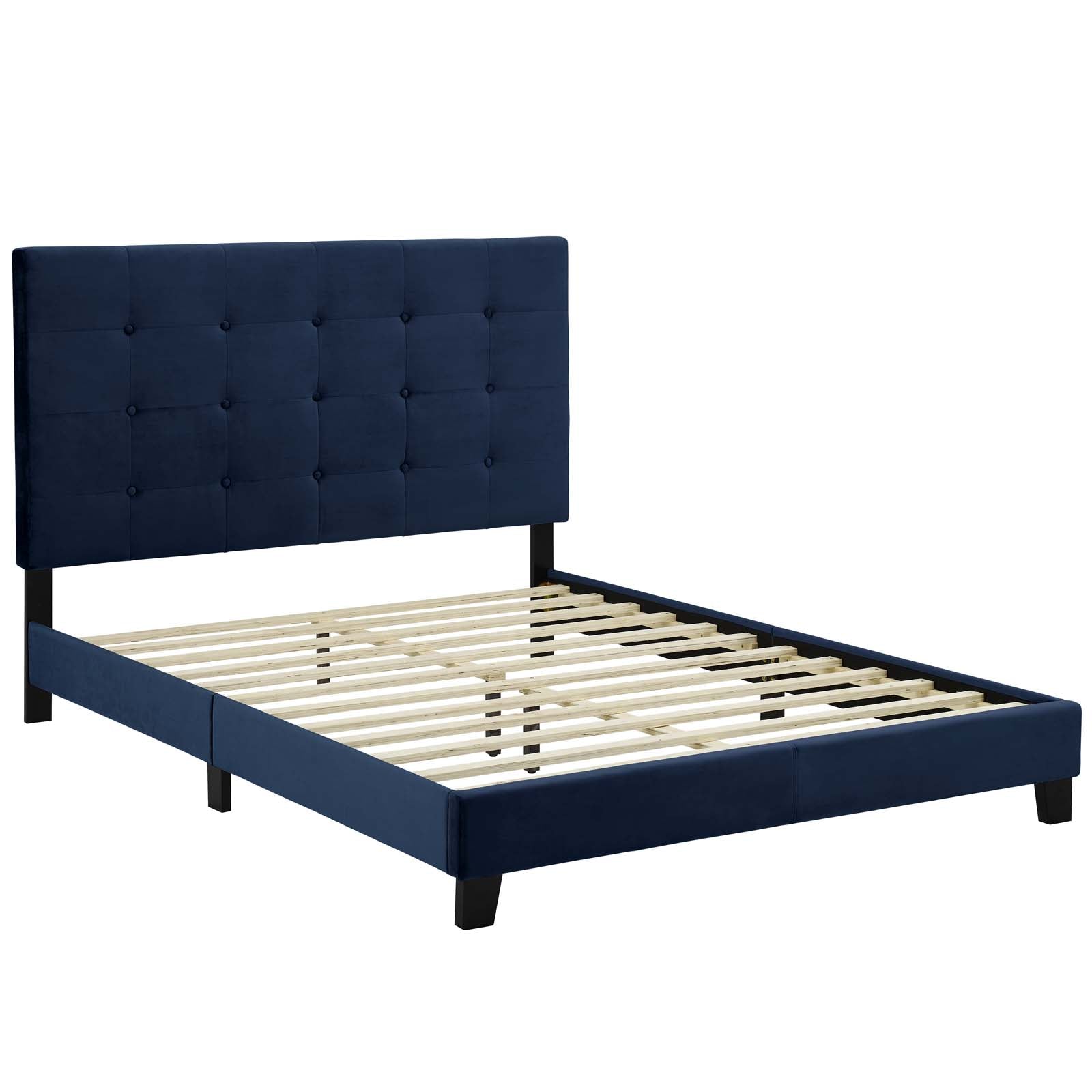 Melanie Tufted Button Upholstered Performance Velvet Queen Platform Bed by Modway