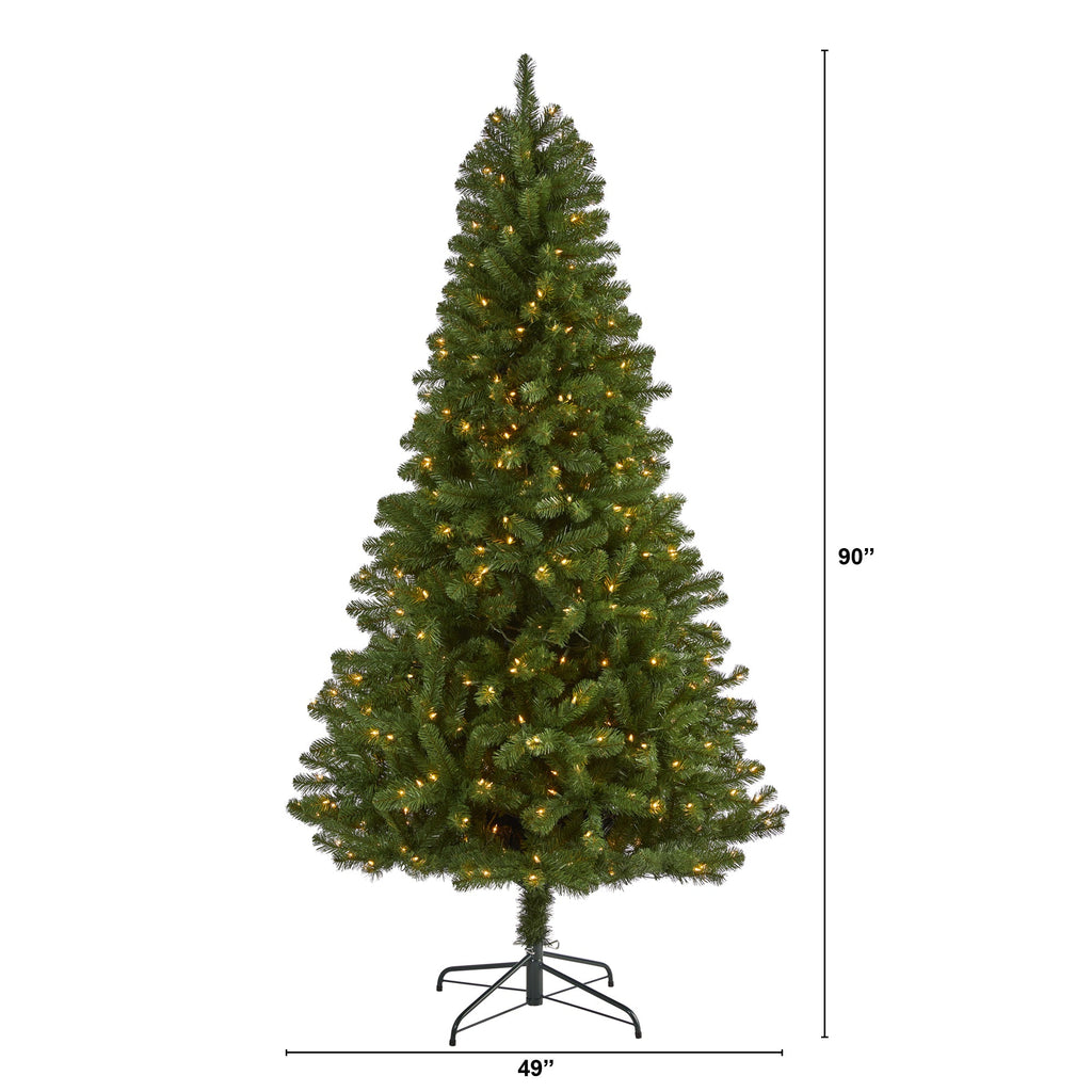 7.5' Virginia Fir Artificial Christmas Tree with 450 Clear Lights