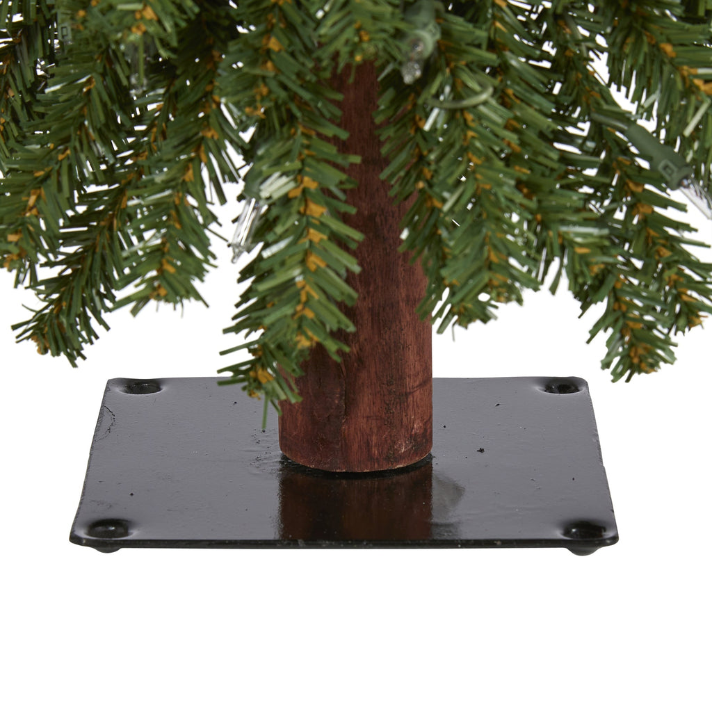 2' Grand Alpine Artificial Christmas Tree with 35 Clear Lights