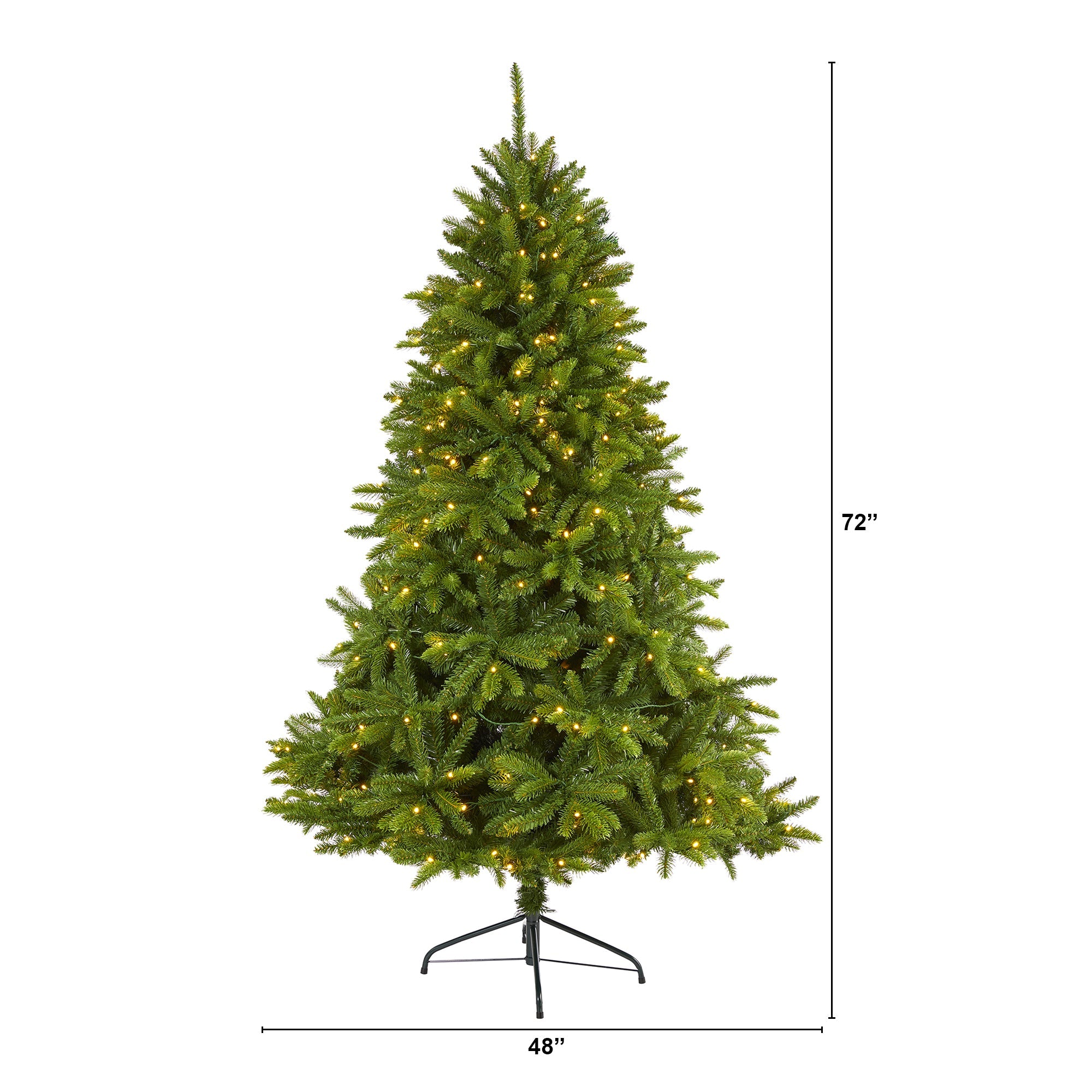 6' Sierra Spruce 'Natural Look' Artificial Christmas Tree w/ 300 Clear LED Light