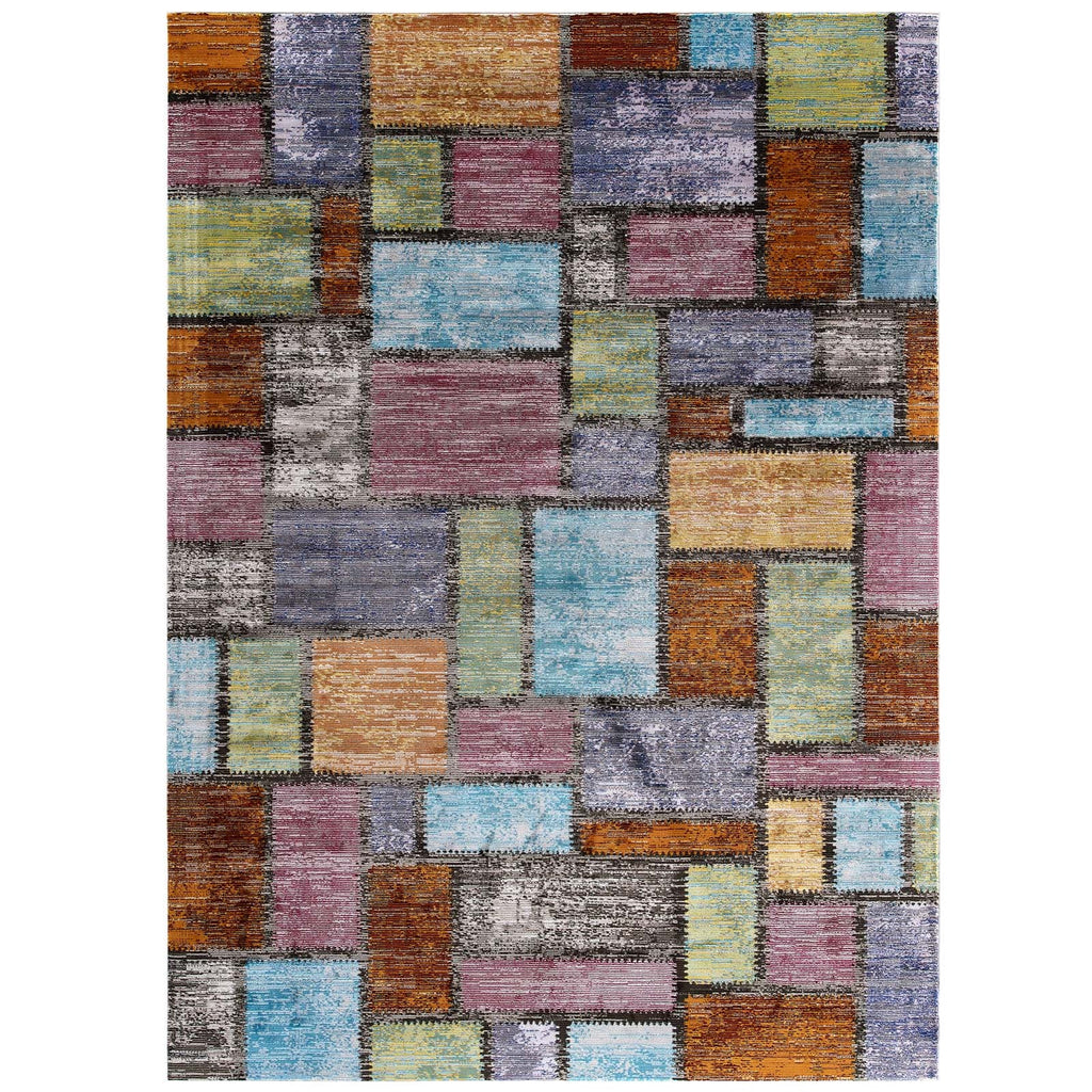 Success Nyssa Abstract Geometric Mosaic 5x8 Area Rug by Modway