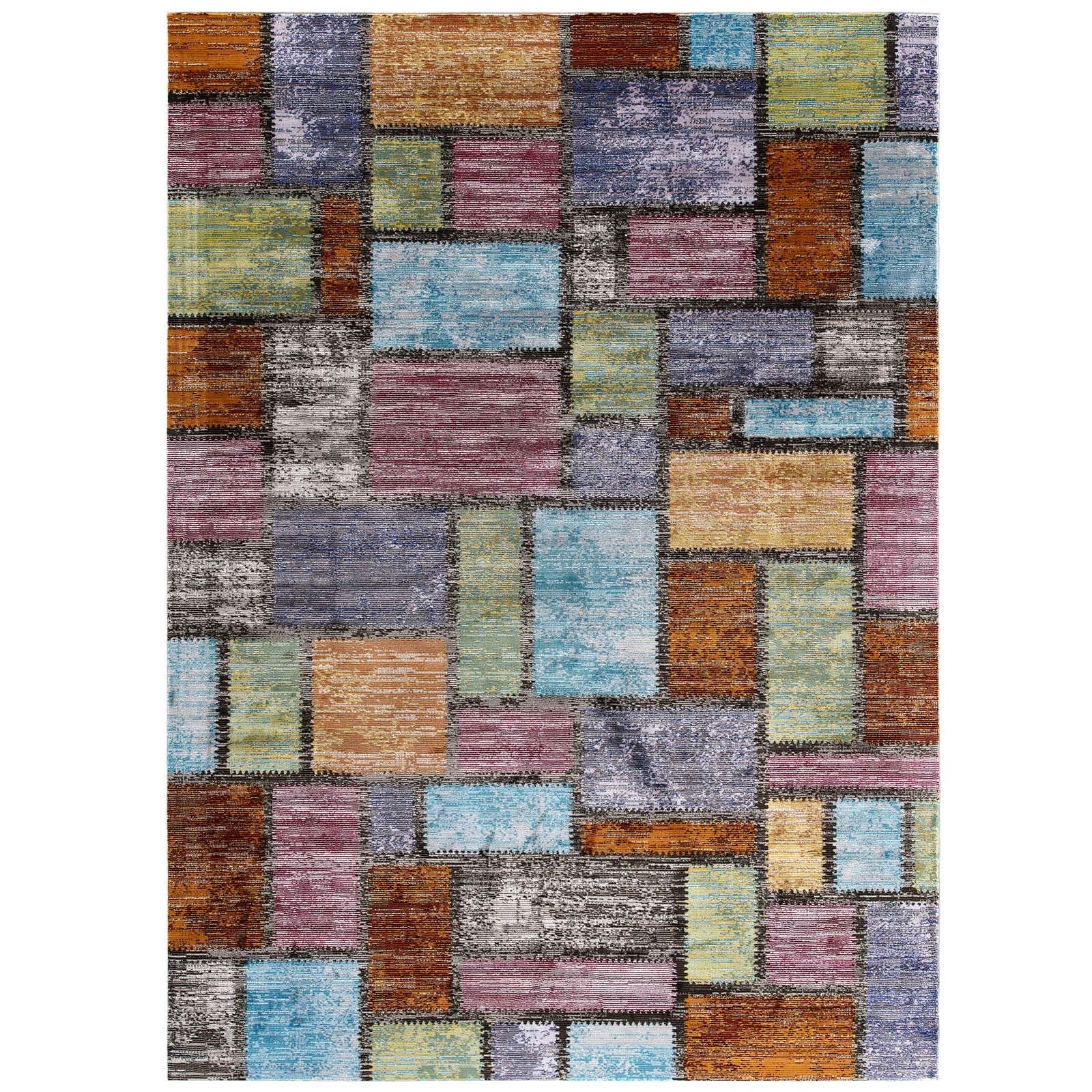 Success Nyssa Abstract Geometric Mosaic 5x8 Area Rug by Modway