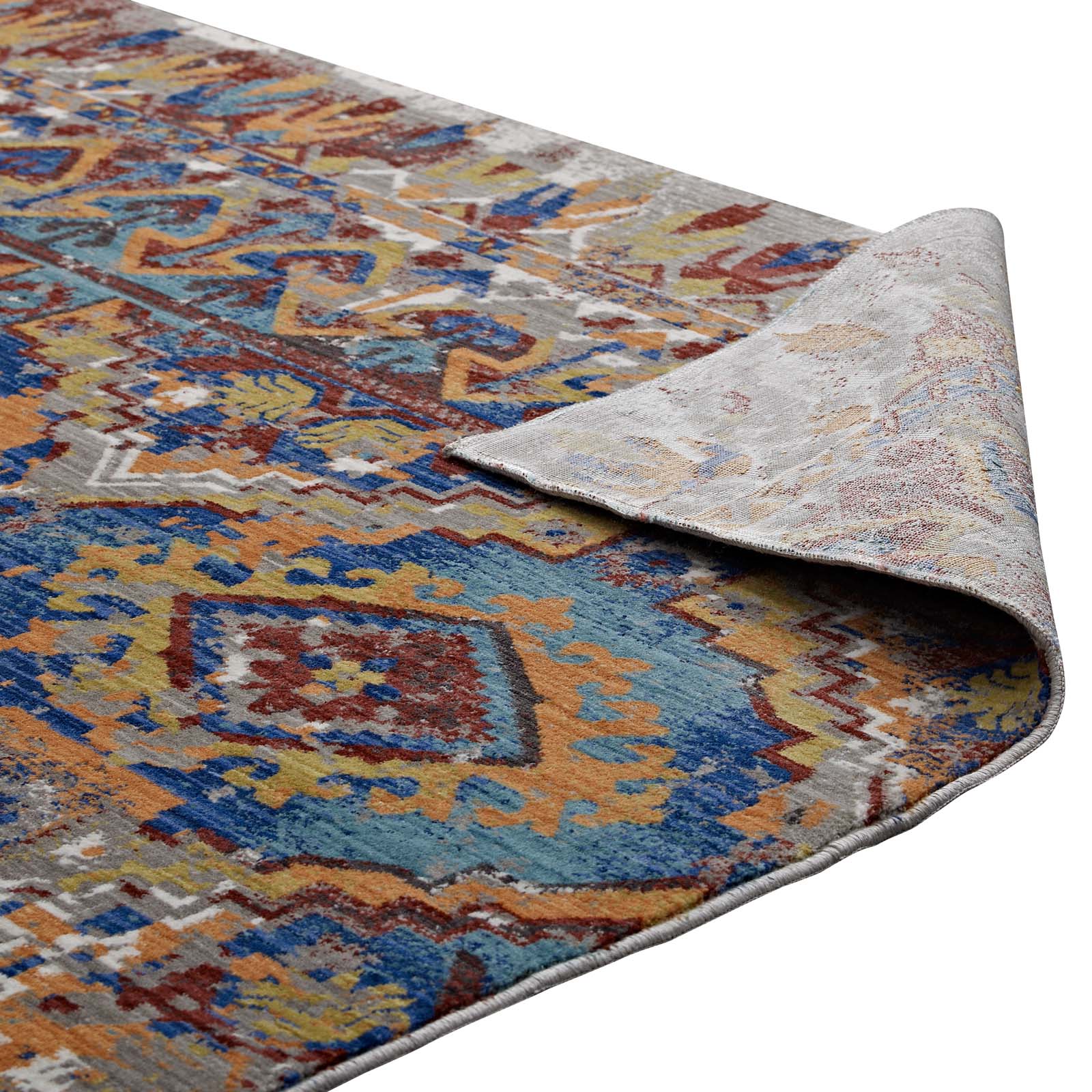 Centehua Distressed Southwestern Aztec 5x8 Area Rug by Modway