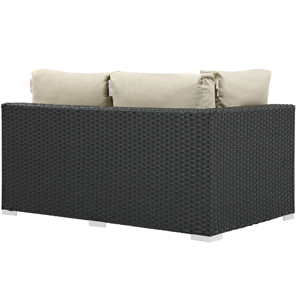 Sojourn Outdoor Patio Sunbrella¨ Left Arm Loveseat by Modway