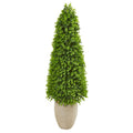 52" Eucalyptus Topiary Artificial Tree in Sand Colored Planter