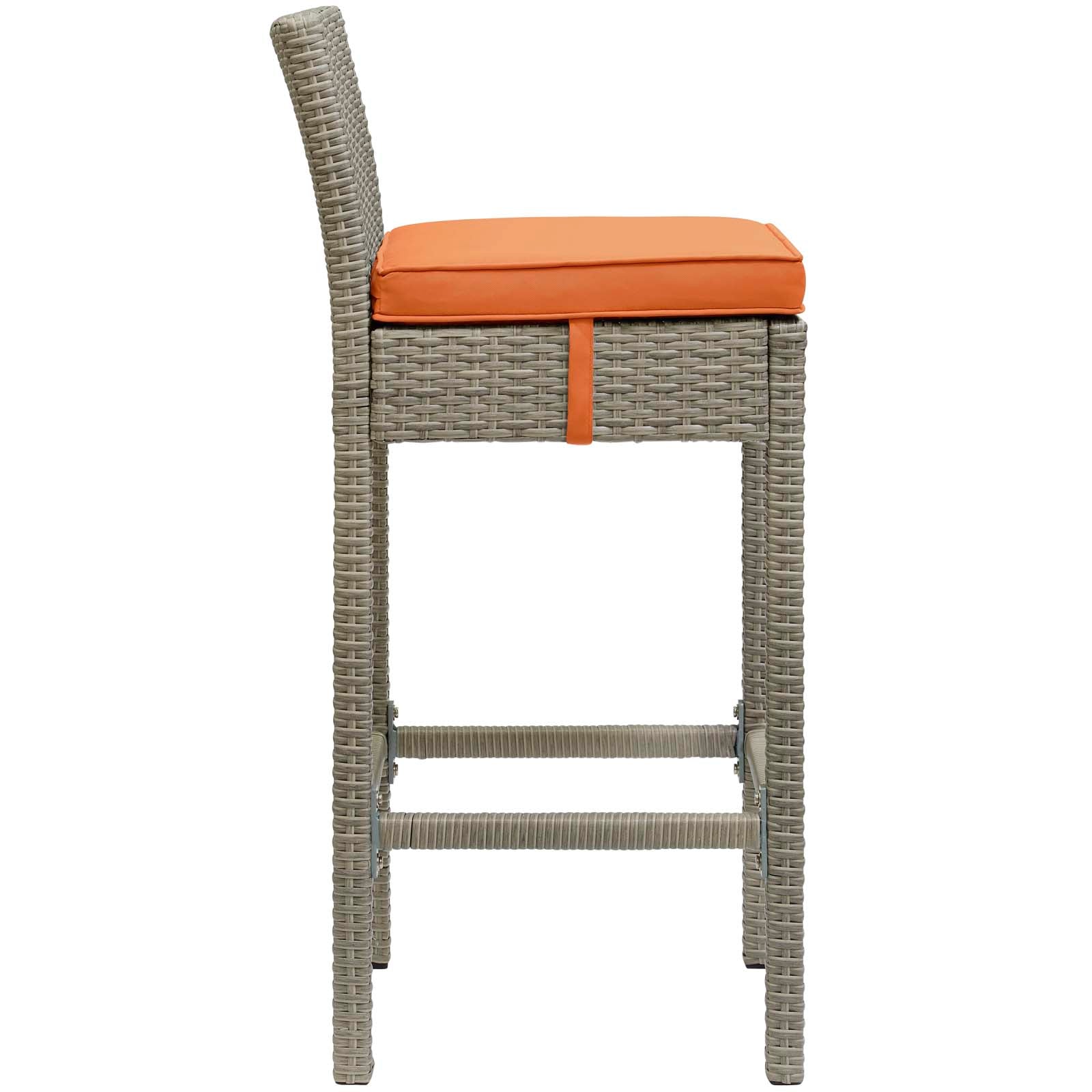Conduit Outdoor Patio Wicker Rattan Bar Stool Set of 4 by Modway