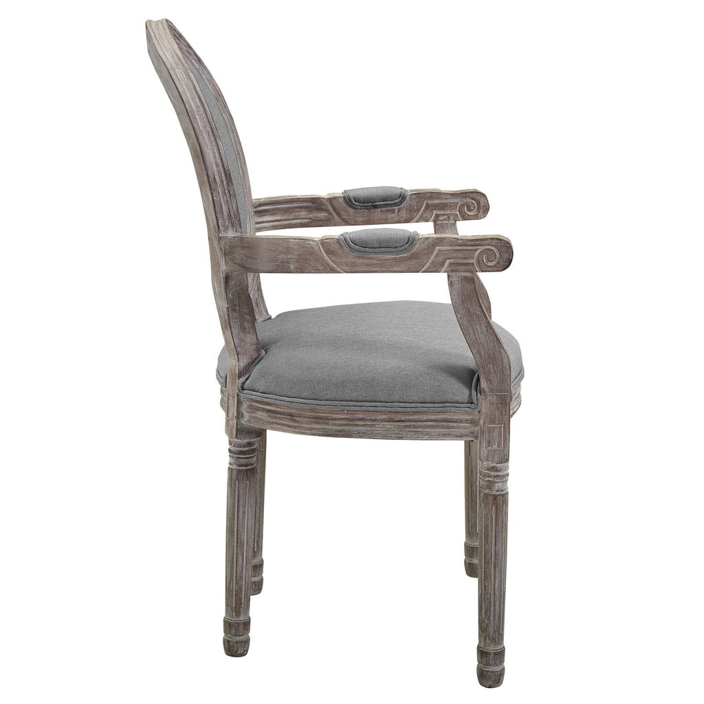 Emanate Vintage French Upholstered Fabric Dining Armchair by Modway