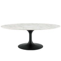 Lippa 48" Oval Faux Marble Coffee Table by Modway