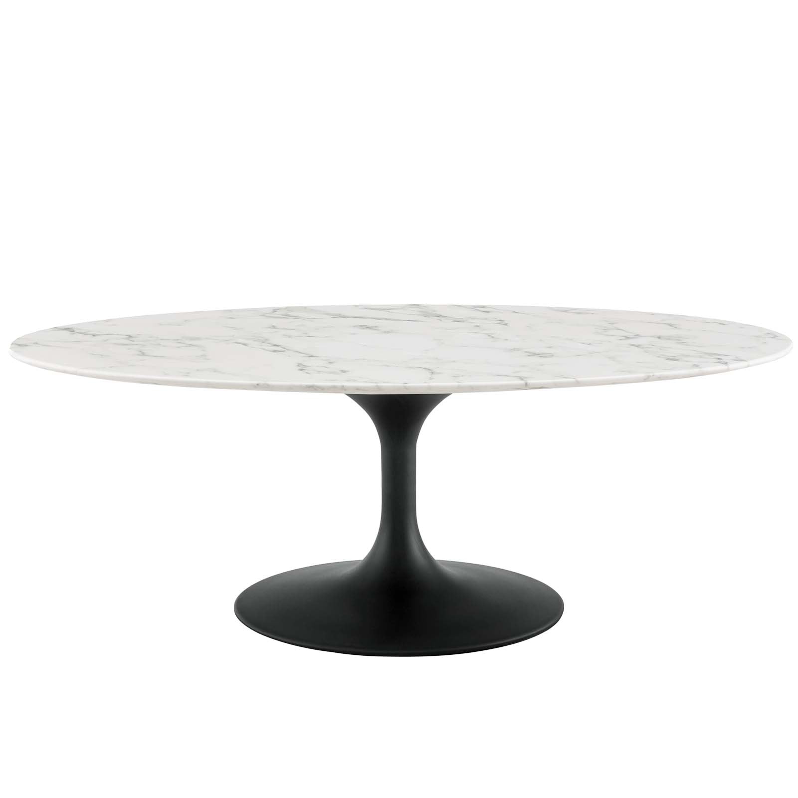 Lippa 48" Oval Faux Marble Coffee Table by Modway