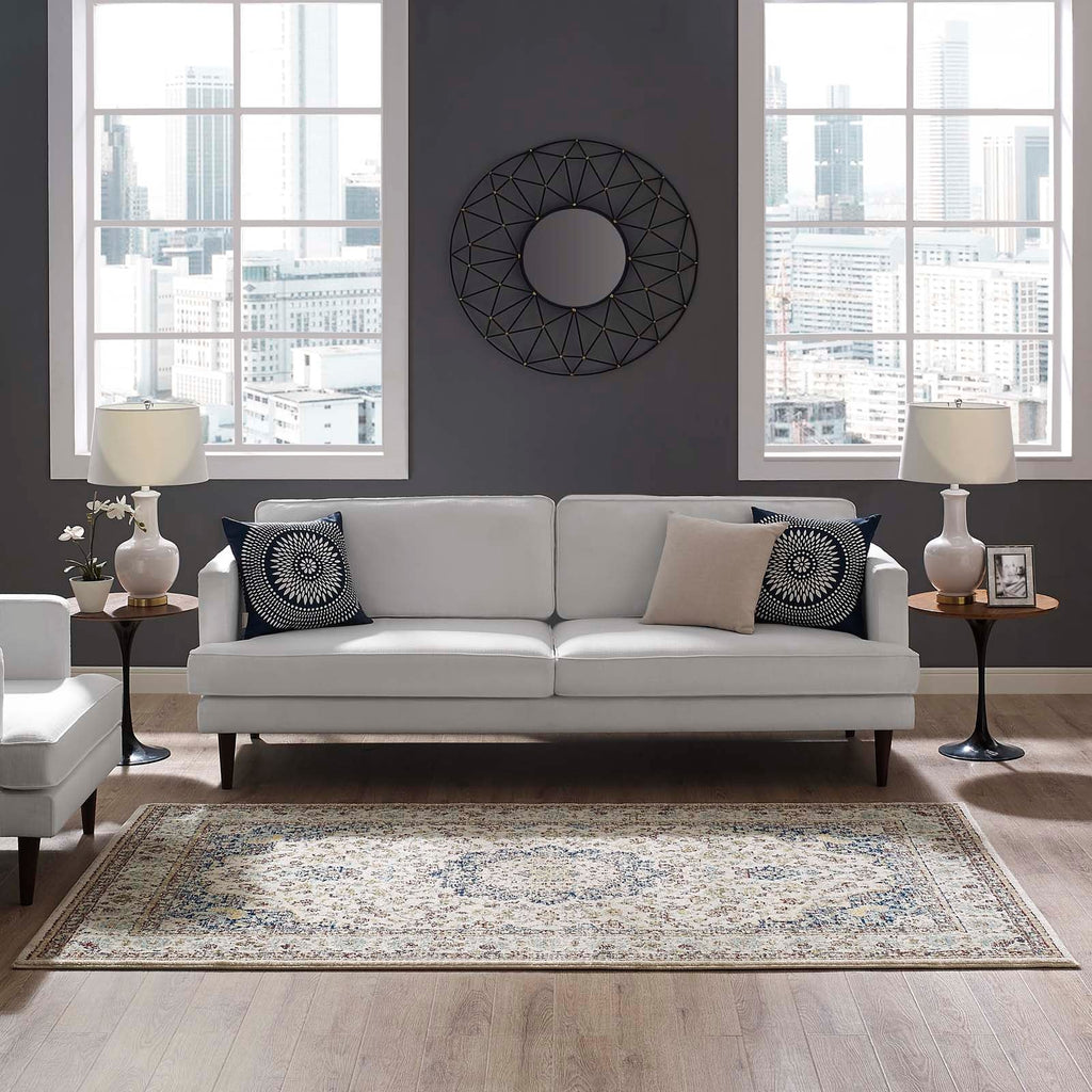 Meryam Distressed Vintage Medallion 5x8 Area Rug by Modway