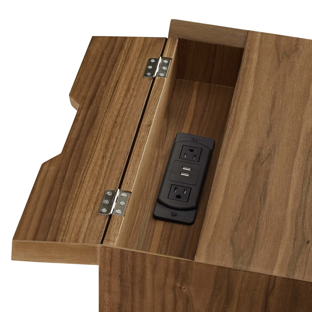 Ember Wood Nightstand With USB Ports by Modway