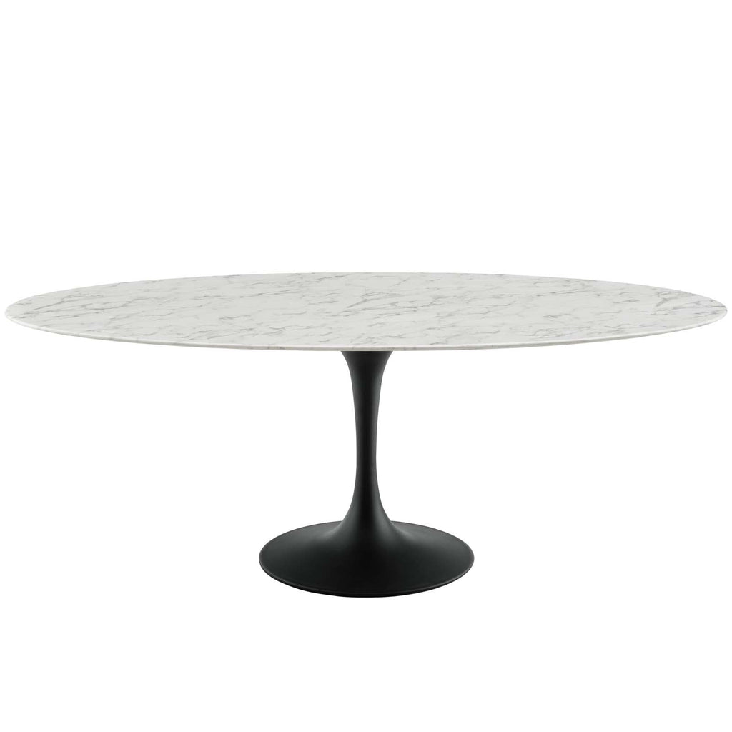 Lippa 78" Oval Faux Marble Dining Table by Modway