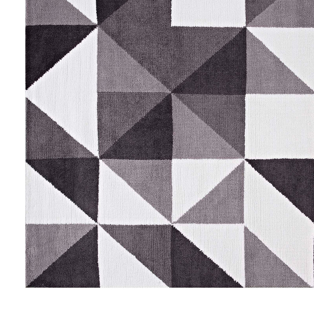 Kahula Geometric Triangle Mosaic 8x10 Area Rug by Modway