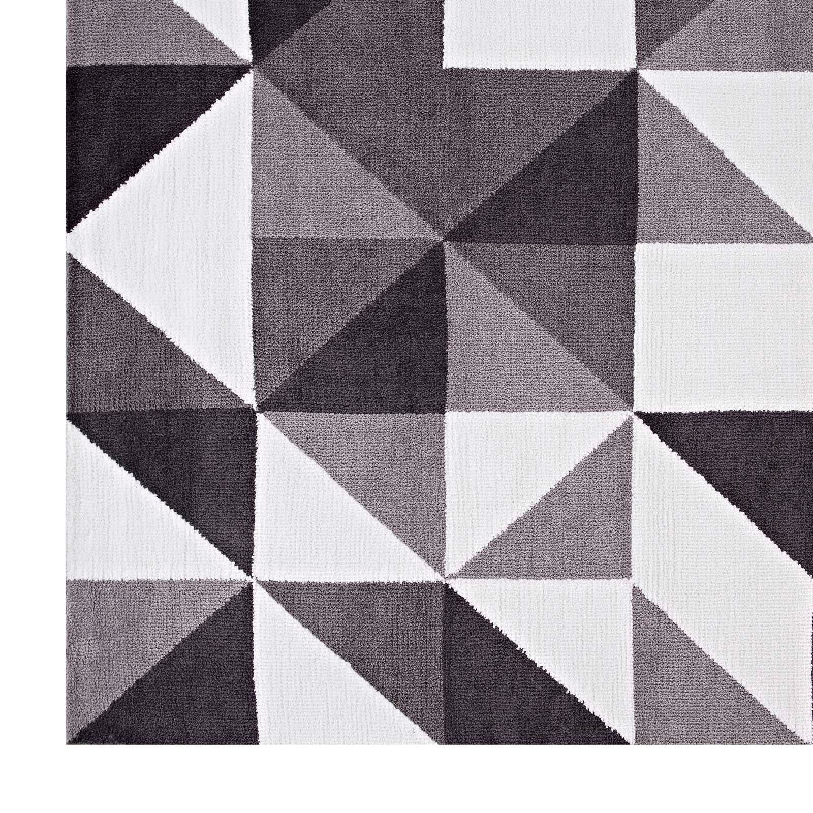 Kahula Geometric Triangle Mosaic 8x10 Area Rug by Modway