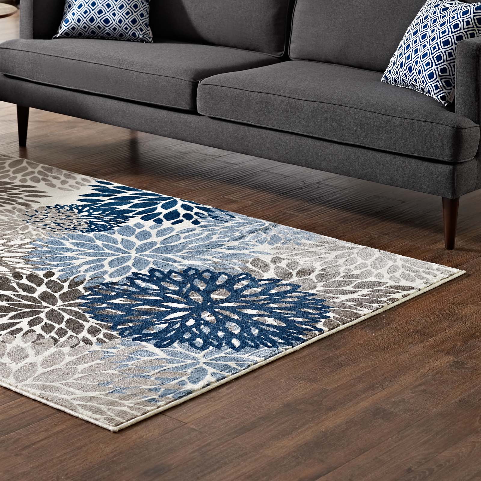 Calithea Vintage Classic Abstract Floral 5x8 Area Rug by Modway
