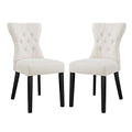 Silhouette Upholstered Fabric Dining Side Chairs Set of 2 by Modway