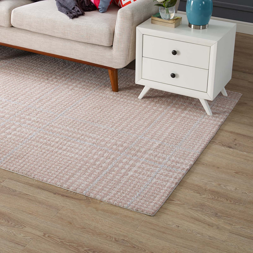 Kaja Abstract Plaid 5x8 Area Rug by Modway