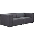 Mingle 2 Piece Upholstered Fabric Sectional Sofa Set by Modway