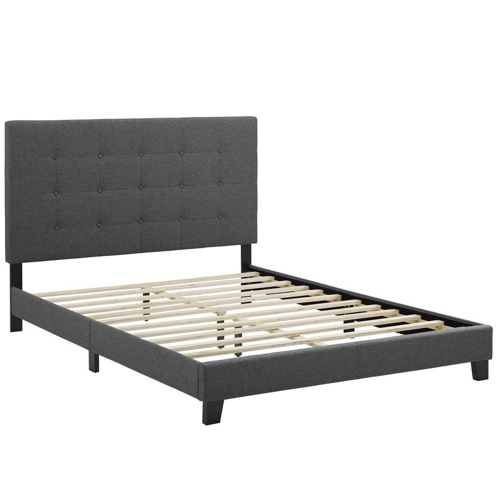 Melanie Tufted Button Upholstered Fabric King Platform Bed by Modway