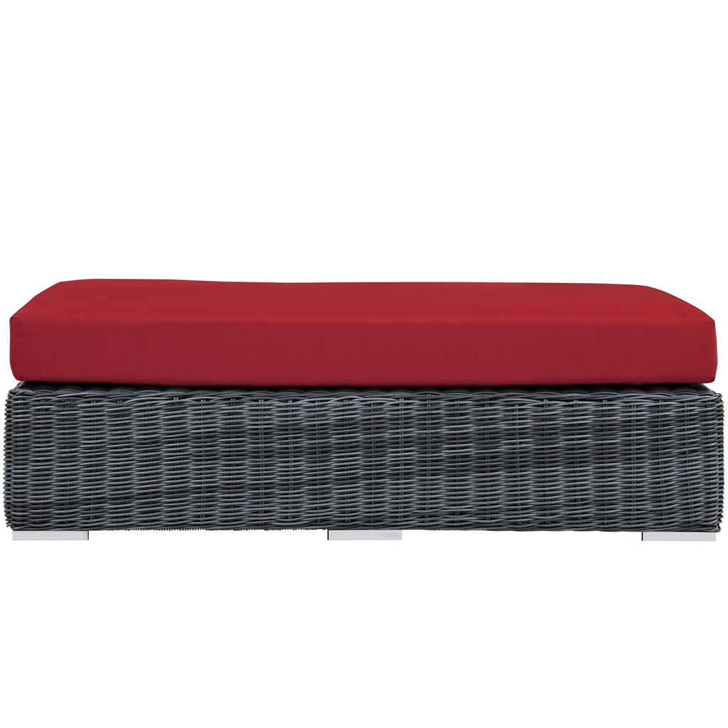 Summon Outdoor Patio Sunbrella¨ Rectangle Ottoman by Modway