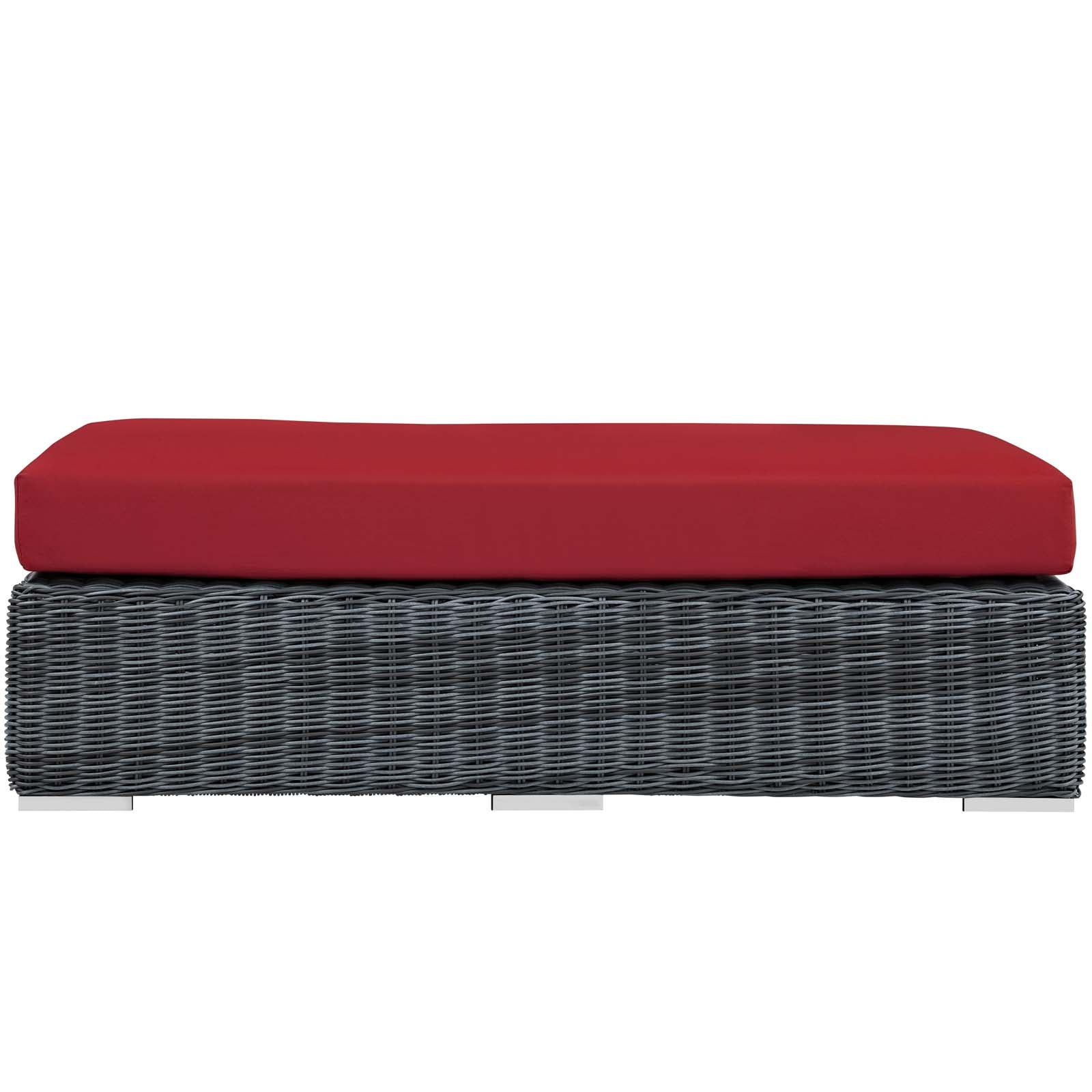 Summon Outdoor Patio Sunbrella¨ Rectangle Ottoman by Modway