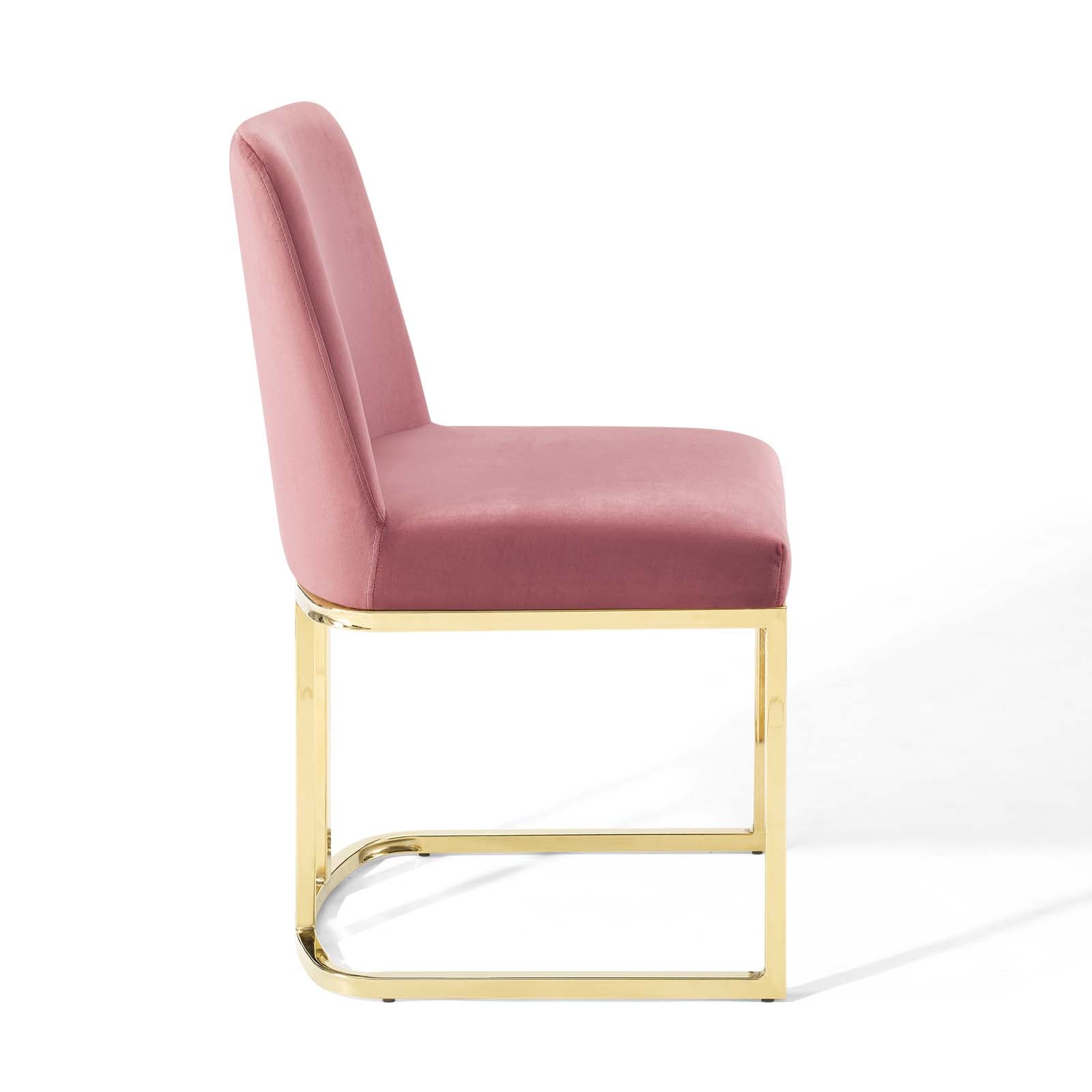 Amplify Sled Base Performance Velvet Dining Side Chair by Modway