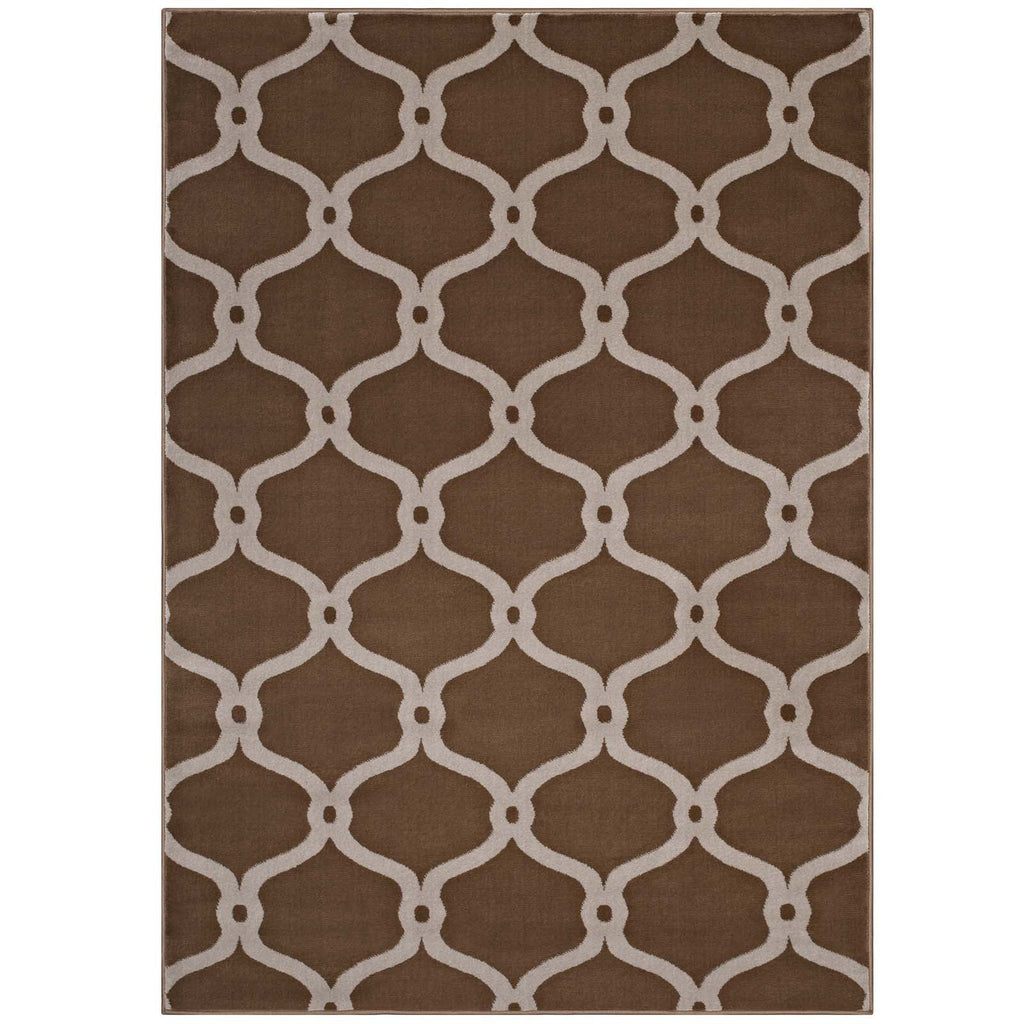 Beltara Chain Link Transitional Trellis 5x8 Area Rug by Modway