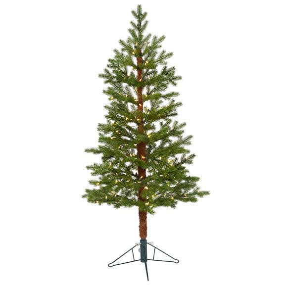 5' Fairbanks Fir Artificial Christmas Tree with 150 Clear Warm LED Lights