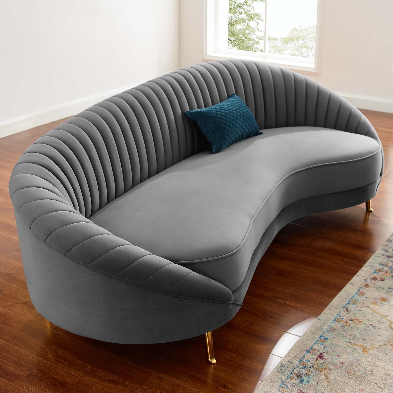 Camber Channel Tufted Performance Velvet Sofa by Modway