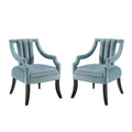 Harken Performance Velvet Accent Chair Set of 2 by Modway
