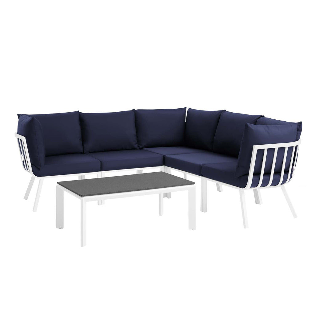 Riverside 6 Piece Outdoor Patio Aluminum Set by Modway
