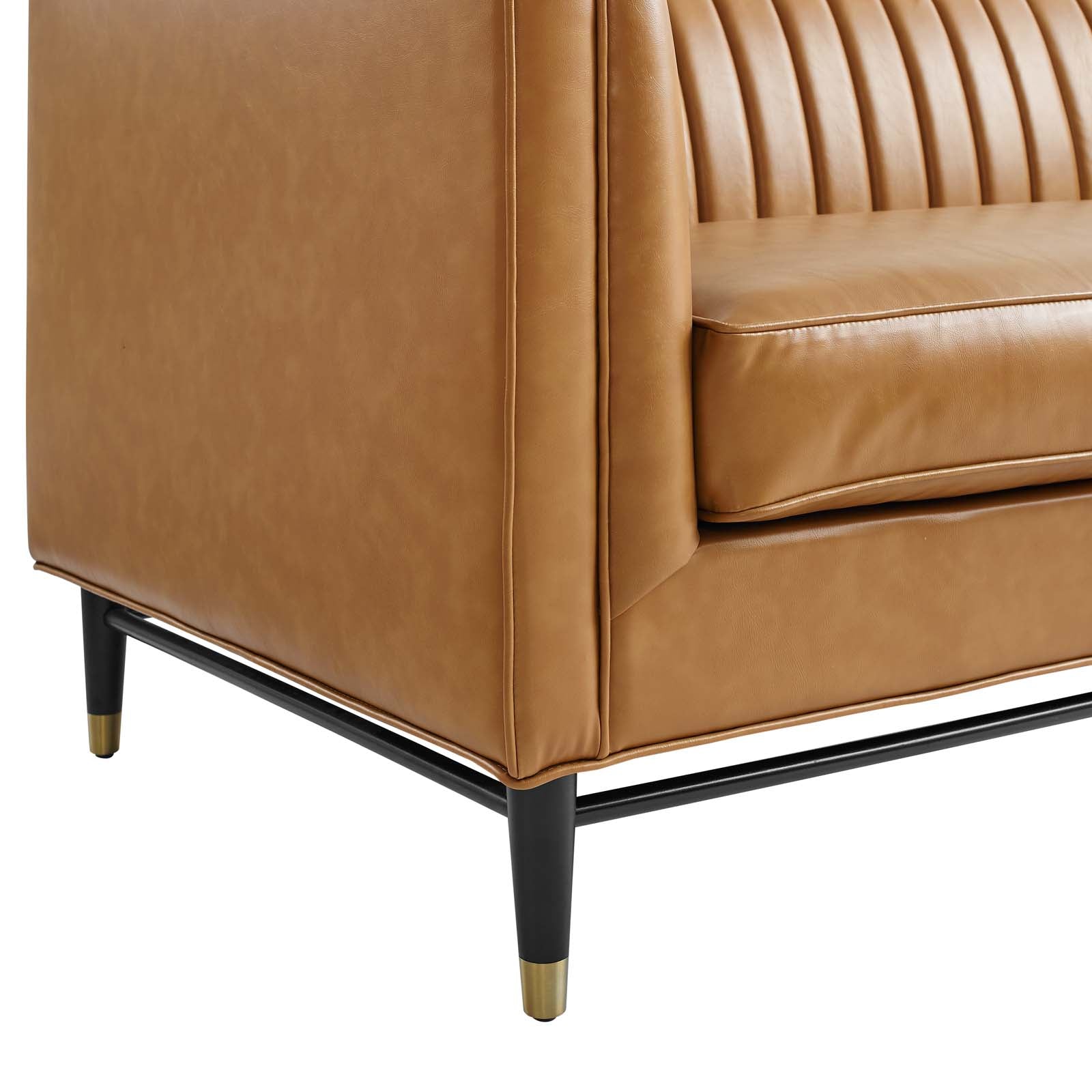 Devote Channel Tufted Vegan Leather Sofa by Modway