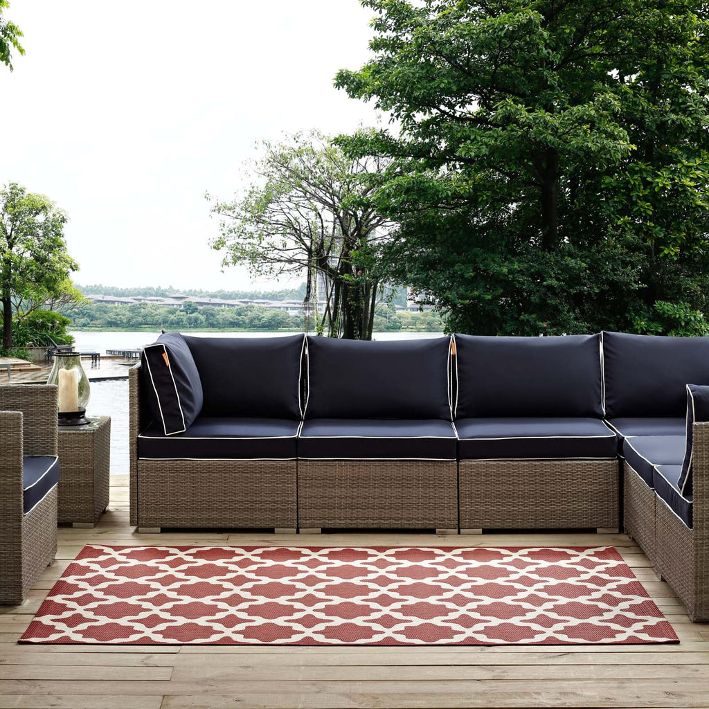 Cerelia Moroccan Trellis Indoor and Outdoor 5x8 Area Rug by Modway