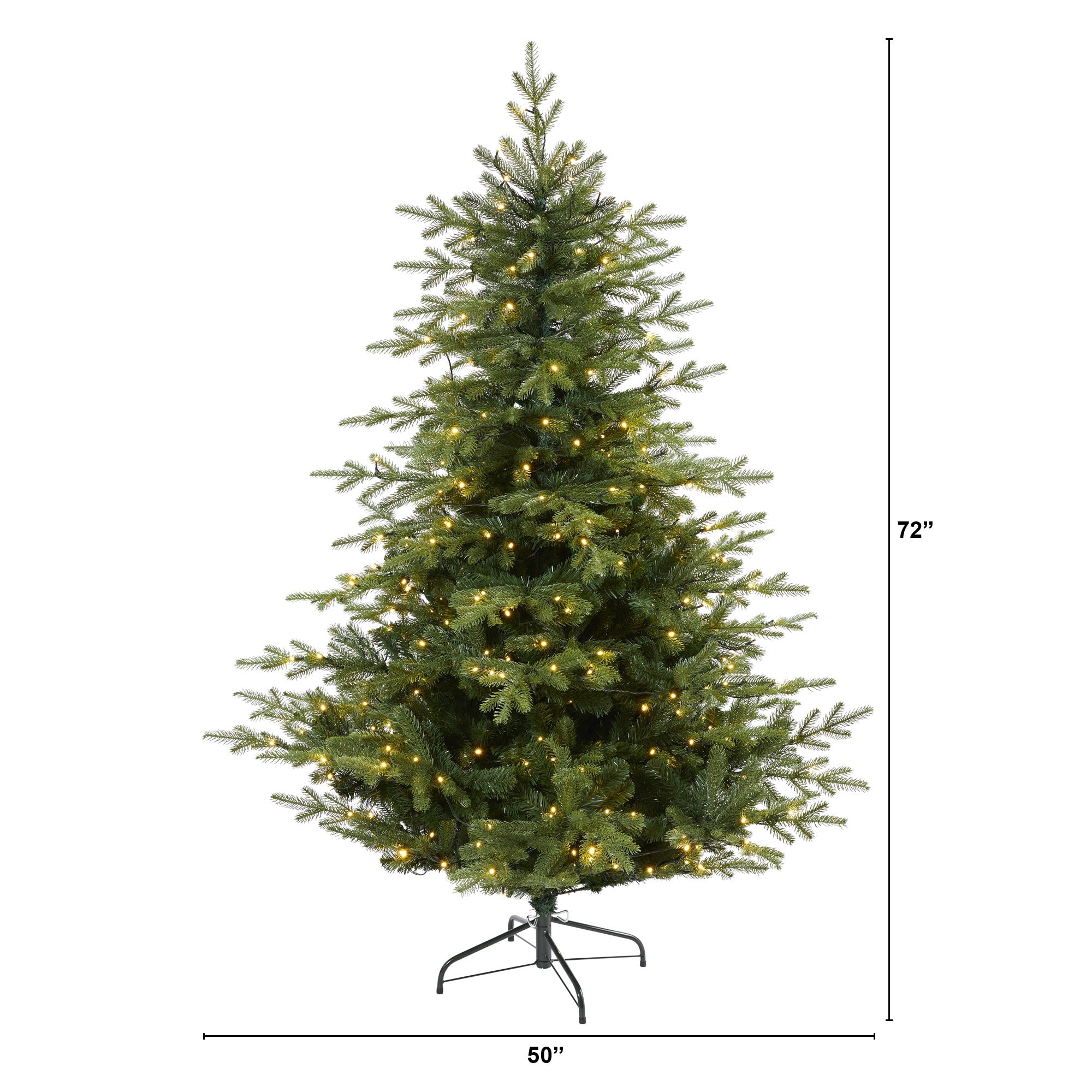 6' Swedish Fir Artificial Christmas Tree w/ 350 Warm White LED Lights