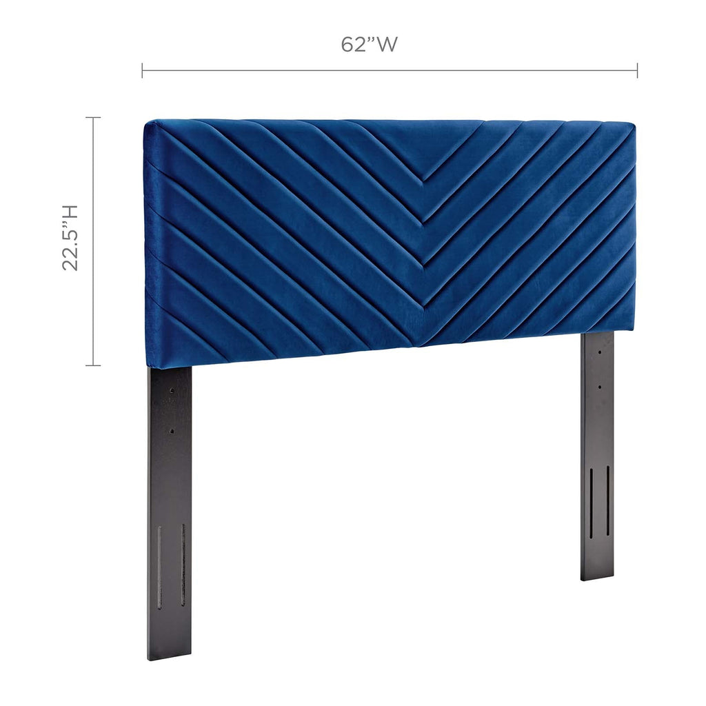Alyson Angular Channel Tufted Performance Velvet Full / Queen Headboard by Modway