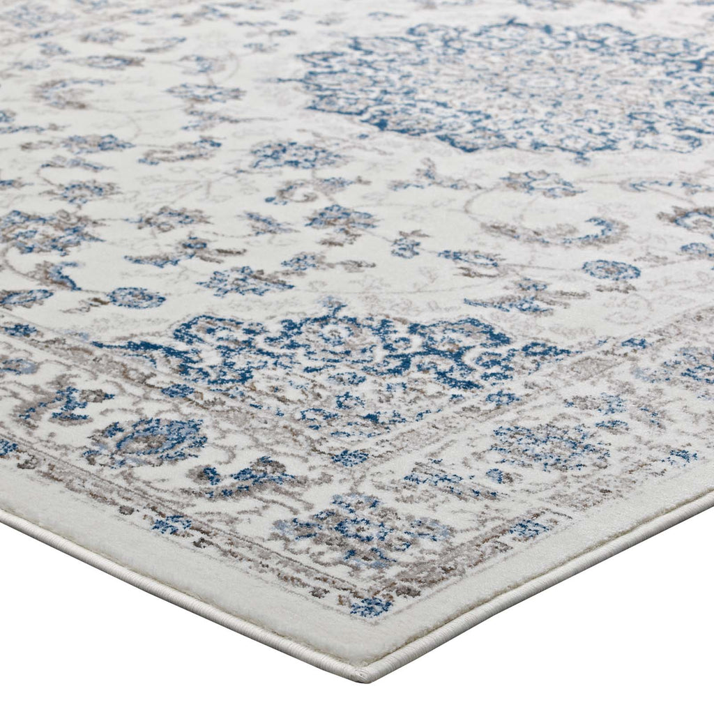 Lilja Distressed Vintage Medallion 5x8 Area Rug by Modway