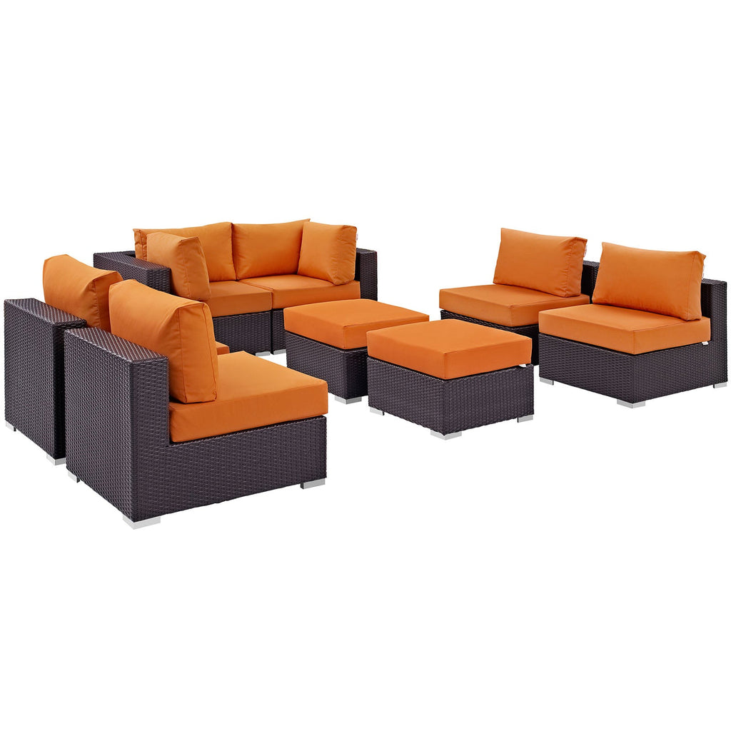 Convene 8 Piece Outdoor Patio Sectional Set by Modway