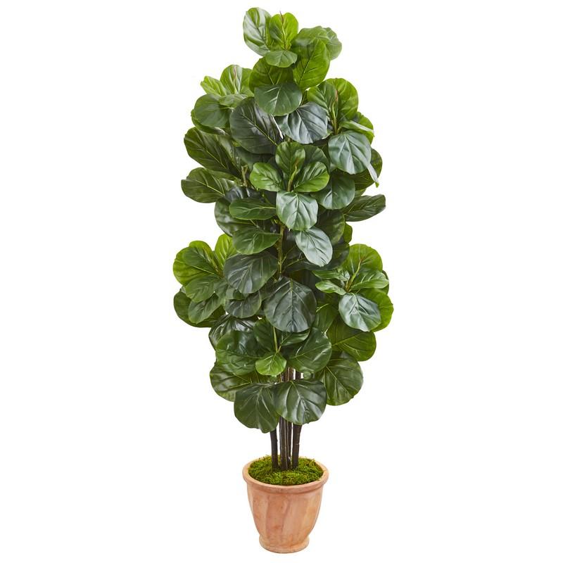 67"  Fiddle Leaf Fig Artificial Tree in Terracotta Planter
